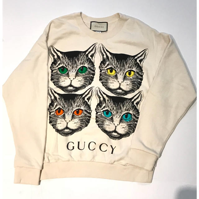 Gucci - 再値下げ！GUCCI ミスティックキャット プリント スウェットシャツの通販 by John&Jenny｜グッチならラクマ