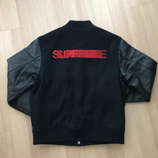 シュプリーム(Supreme)のLサイズ supreme motion logo jacket モーションロゴ(スタジャン)