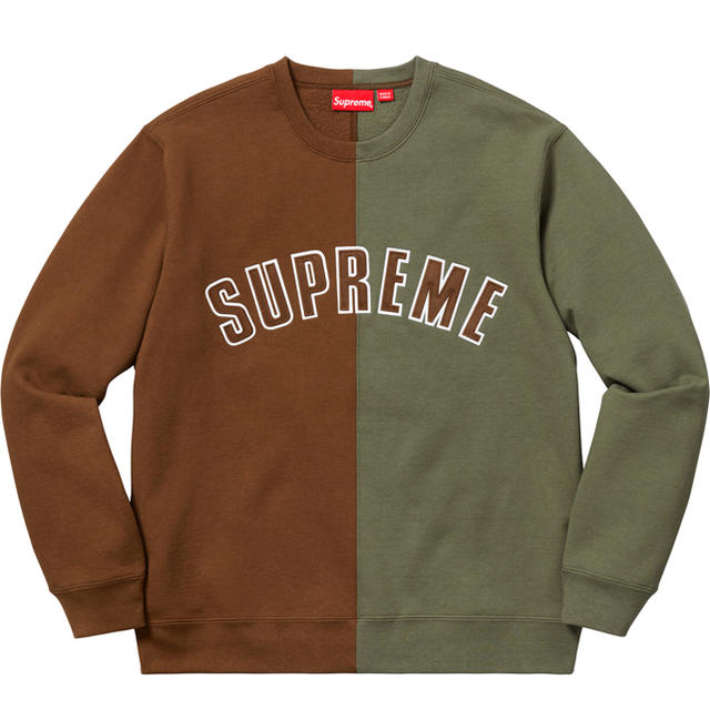 Supreme(シュプリーム)の最安18AW supreme splitcrewnecksweatshirt メンズのトップス(スウェット)の商品写真