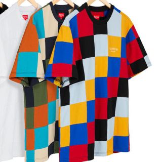 supreme 18FW PATCHWORK PIQUE Tシャツ サイズ M