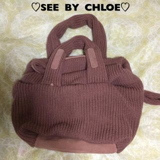 シーバイクロエ(SEE BY CHLOE)の❤️SEE  BY  CHLOE❤️ラージニットバッグ➡︎難あり❣️(ハンドバッグ)