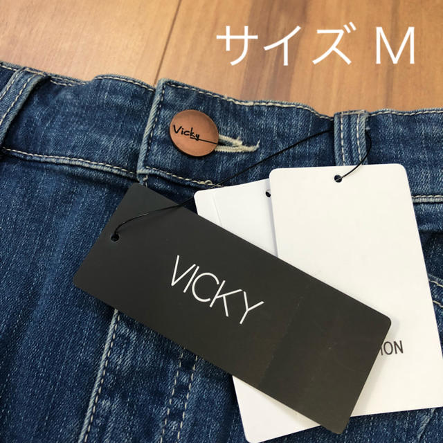 VICKY(ビッキー)の新品 激カワ VICKY ビッキー 膝丈スカート デニムスカート 2 M レディースのスカート(ひざ丈スカート)の商品写真