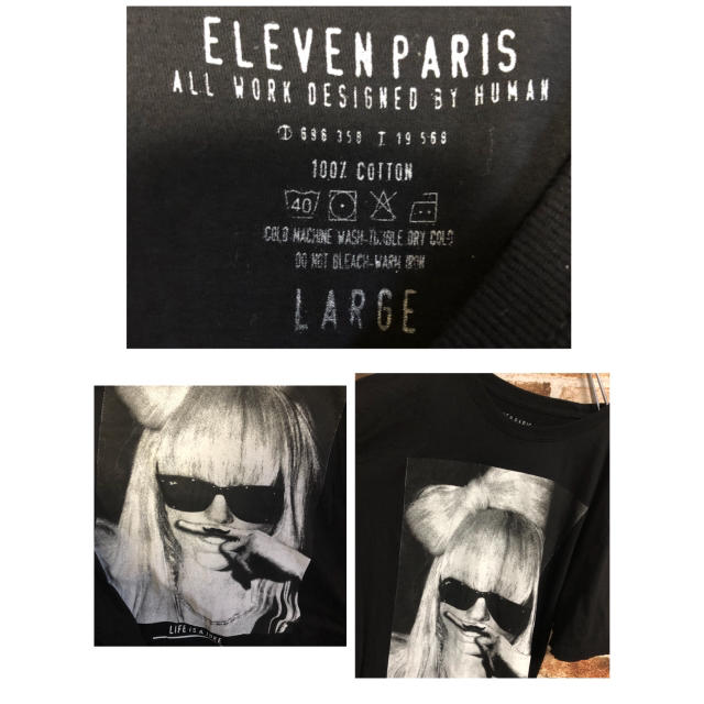 ELEVEN PARIS(イレブンパリ)のELEVEN PARIS T Shirt 古着 レア 希少デザイン メンズのトップス(Tシャツ/カットソー(半袖/袖なし))の商品写真