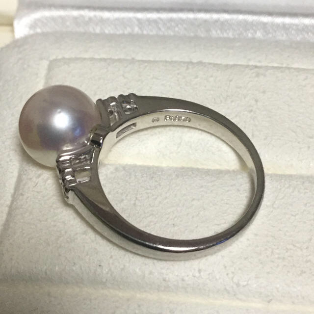 MIKIMOTO(ミキモト)の【超美品】ミキモトダイヤ付きリング10号8.9mm パールネックレス42.5cm レディースのアクセサリー(リング(指輪))の商品写真