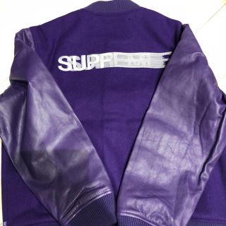 シュプリーム(Supreme)の18fw L シュプリーム supreme モーションロゴ ジャケット 紫(レザージャケット)