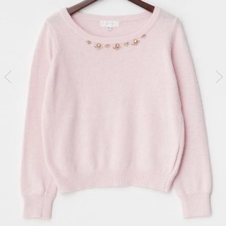 ジルスチュアート(JILLSTUART)のマーチ様用 定価17280円 新品 ビジューつきピンクニット(ニット/セーター)