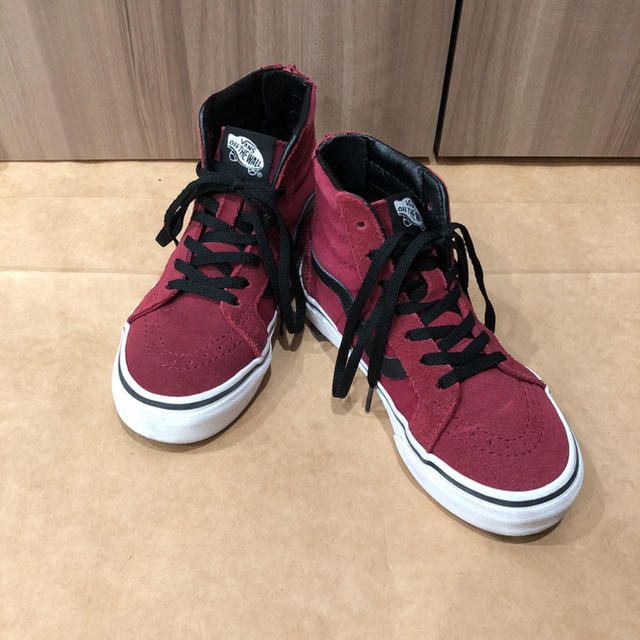 VANS - VANS ハイカットスニーカー 19cm えんじ色 の通販 by はるふぁーふぁ♪'s shop｜ヴァンズならラクマ