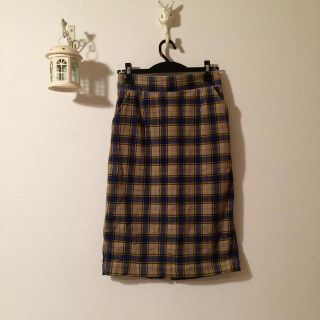 ダブルクローゼット(w closet)のwcloset チェックタイトスカート(ひざ丈スカート)