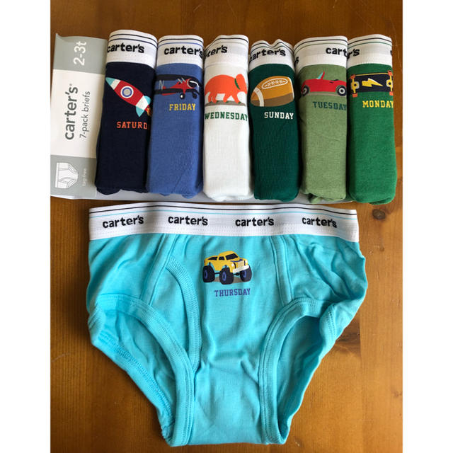 carter's(カーターズ)のカーターズ 男の子用パンツ【7枚セット】2〜3歳用 ※残り② キッズ/ベビー/マタニティのキッズ服男の子用(90cm~)(下着)の商品写真