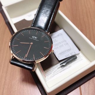 ダニエルウェリントン(Daniel Wellington)のダニエルウェリントン Daniel wellington 時計 黒 メンズ(腕時計)