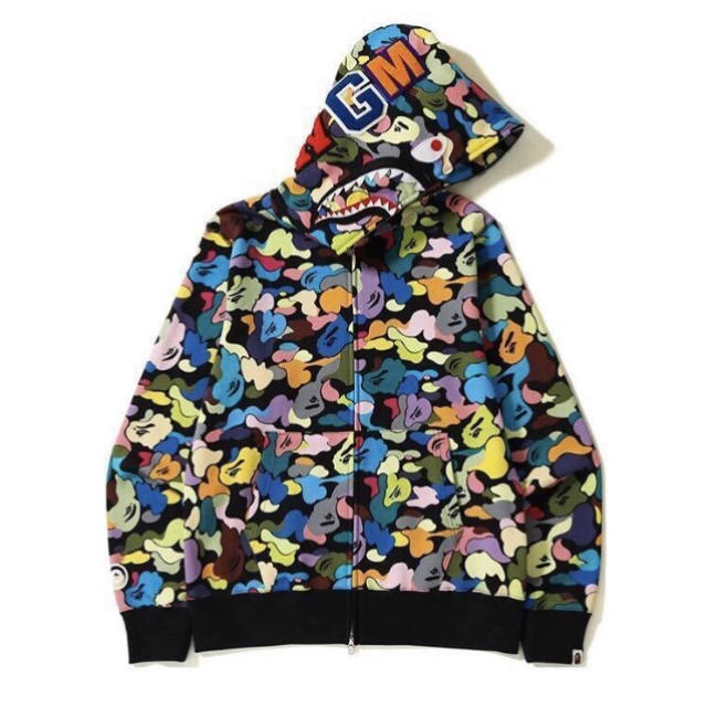 A BATHING APE(アベイシングエイプ)のXL BAPE MULTI CAMO SHARK FULL ZIP HOODIE メンズのトップス(パーカー)の商品写真