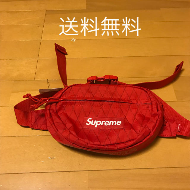 ウエストポーチsupreme waist bag シュプリーム  ウエストバッグ 赤