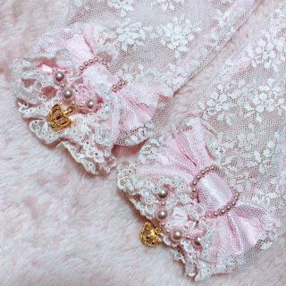 アンジェリックプリティー(Angelic Pretty)の美品Angelic prettyレースアームカバーピンク♡アンジェリックプリティ(その他)