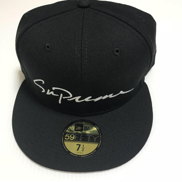 7 1/2 Supreme Classic Script New Era 黒