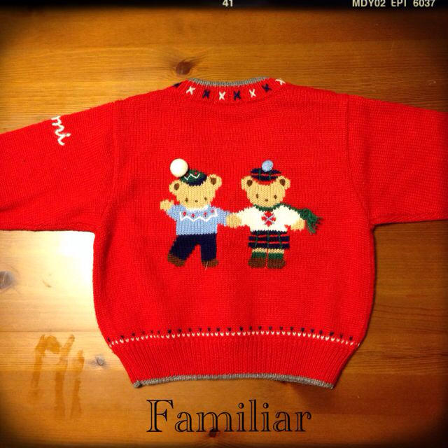 familiar(ファミリア)のファミリア カウチンセーター 90 キッズ/ベビー/マタニティのキッズ服女の子用(90cm~)(その他)の商品写真