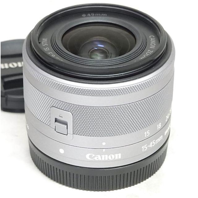 スマホ/家電/カメラCanon EF-M15-45mm F3.5-6.3 IS STM シルバー