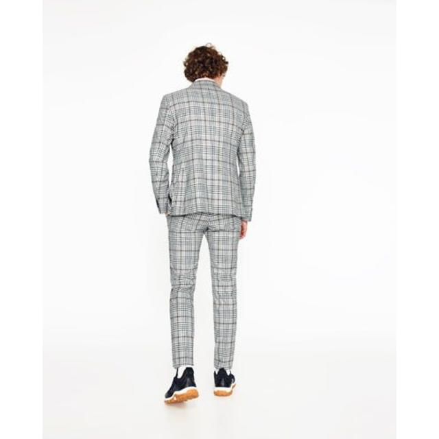 BURBERRY - 新品ZARAmanタータンチェックスタイリッシュスーツ BURBERRY - 新品ZARAmanタータンチェックスタイリッシュスーツ