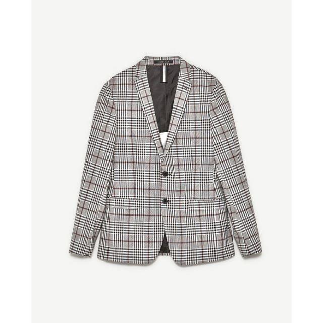 BURBERRY - 新品ZARAmanタータンチェックスタイリッシュスーツ BURBERRY - 新品ZARAmanタータンチェックスタイリッシュスーツ