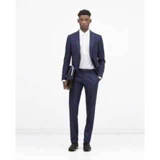 ザラ(ZARA)の新古品ZARAmanスタイリッシュスーツセットアップ上下XS(セットアップ)