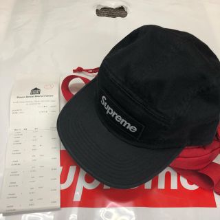 シュプリーム(Supreme)の【希少黒】Washed Chino Twill Camp Cap denim (キャップ)