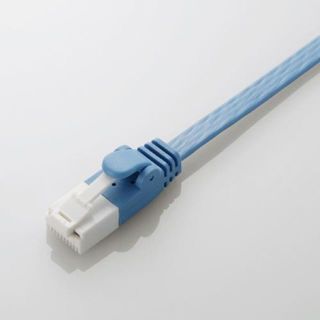 エレコム(ELECOM)のツメ折れ防止フラットLANケーブル1.5m Cat6準拠LD-GFT BU15(PCパーツ)