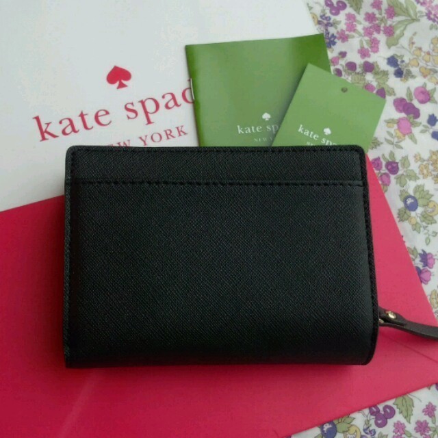 kate spade new york(ケイトスペードニューヨーク)のKate spade☆2つ折り財布☆黒 レディースのファッション小物(財布)の商品写真