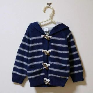 ベビーギャップ(babyGAP)のmasa様専用♡babyGAP♡新品♡105♡ボーダーフード付きカーディガン(カーディガン)