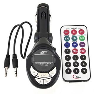 3点セット12V・24V車対応■MP3プレーヤー リモコン付FMトランスミッター(車内アクセサリ)
