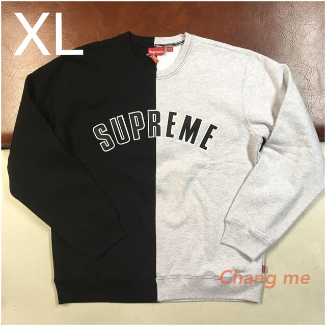 Supreme(シュプリーム)のXL Supreme 18AW Sprit Crewneck 黒 グレー 新品 メンズのトップス(スウェット)の商品写真