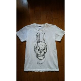 キューン(CUNE)のCUNEキューンうさぎドクロ半袖TシャツXS白ホワイト(Tシャツ/カットソー(半袖/袖なし))