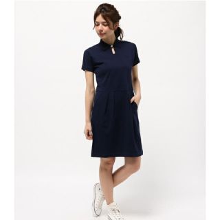 フレッドペリー(FRED PERRY)の《最終値下げ》FRED PERRY  ポロワンピ ネイビー(ひざ丈ワンピース)