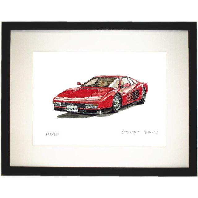 正式的 Ferrari 直筆サイン GC-658フェラーリテスタロッサ限定版画 - F1