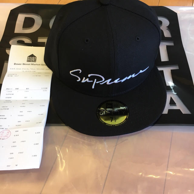 帽子supreme Classic Script NewEra キャップ 7.1/2