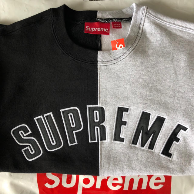 メンズSupreme 18aw split crewneck sweatshirts