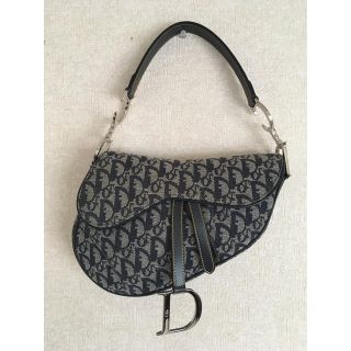 クリスチャンディオール(Christian Dior)の【美品】クリスチャンディオール（シルバー） サドルバック(ハンドバッグ)