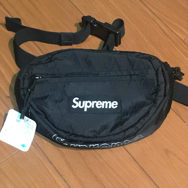 supreme waist bag 18aw ウェストバッグ 黒ウエストポーチ