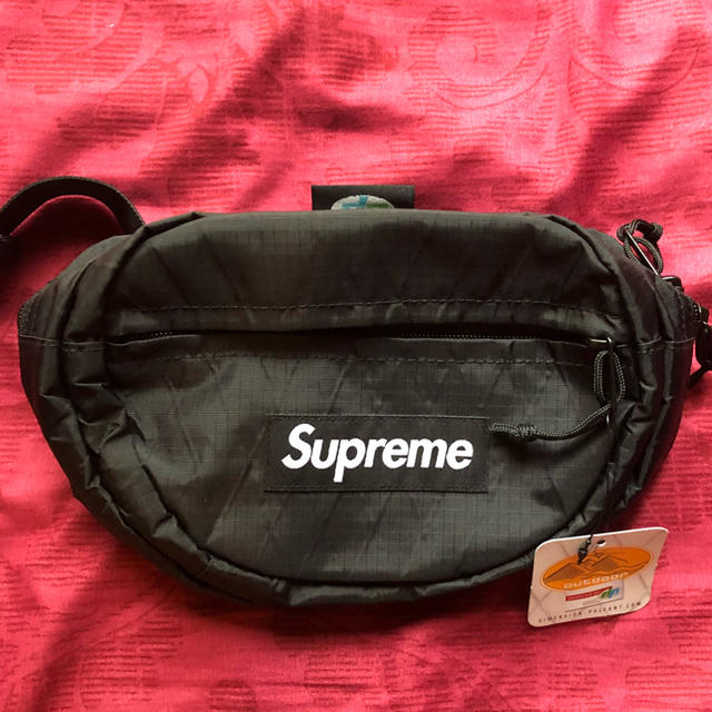 即支払 黒 supreme Waist Bag ウエストバック