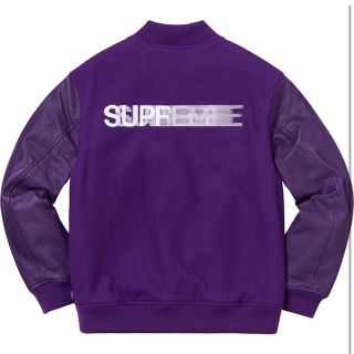 シュプリーム(Supreme)の国内希少 XL 紫 supreme Varsity Jacket Purple (スタジャン)