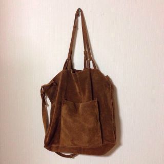 ザラ(ZARA)のZARA 本革スウェードバッグ(トートバッグ)