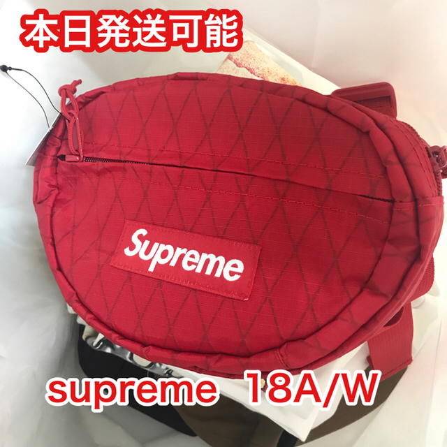 supreme ウエストバッグ 赤