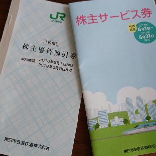 JR東日本 株主優待割引券(１枚綴り) 株主サービス券(鉄道乗車券)