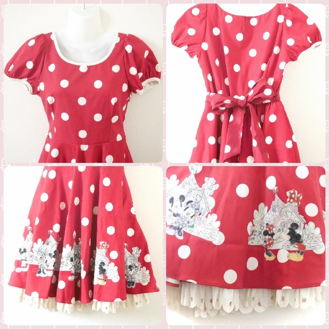 Secret Honey - 正規品♡ミニーちゃんワンピース♡水玉 赤 Secret Honey - 正規品♡ミニーちゃんワンピース♡水玉 赤
