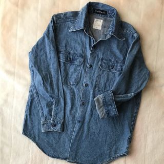 未使用タグ付き　MADISONBLUE　ディープVネックストレッチデニムシャツ