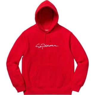 シュプリーム(Supreme)のサイズ M、Supreme classic script パーカー 赤 － M (パーカー)