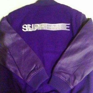 シュプリーム(Supreme)のsupreme motion logo varsity xl 紫(スタジャン)