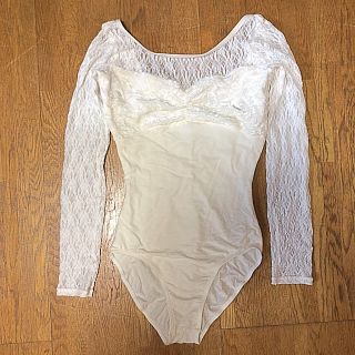 CHACOTT - 値下げしました☆チャコット レオタード 白 レース 長袖の