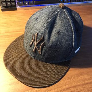 ニューエラー(NEW ERA)のNew Era ヤンキース デニムキャップ 57.7cm(キャップ)