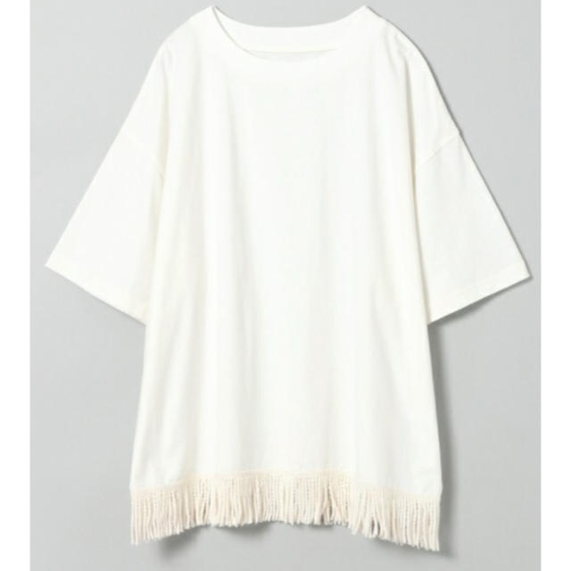 JEANASIS(ジーナシス)のタグ付き新品♡JEANASIS スソフリンジBIGTEE ホワイト レディースのトップス(Tシャツ(半袖/袖なし))の商品写真