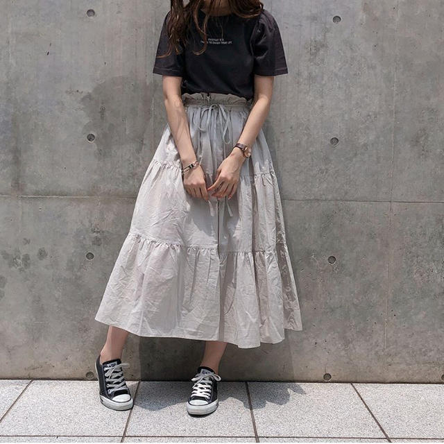 one after another NICE CLAUP(ワンアフターアナザーナイスクラップ)のティアードスカート レディースのスカート(ロングスカート)の商品写真