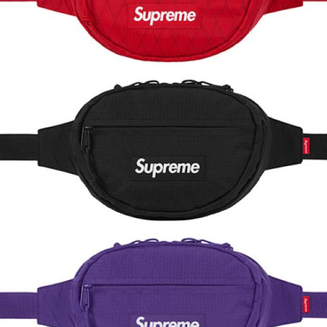 メンズSupreme waist bag black 18AW 18FW